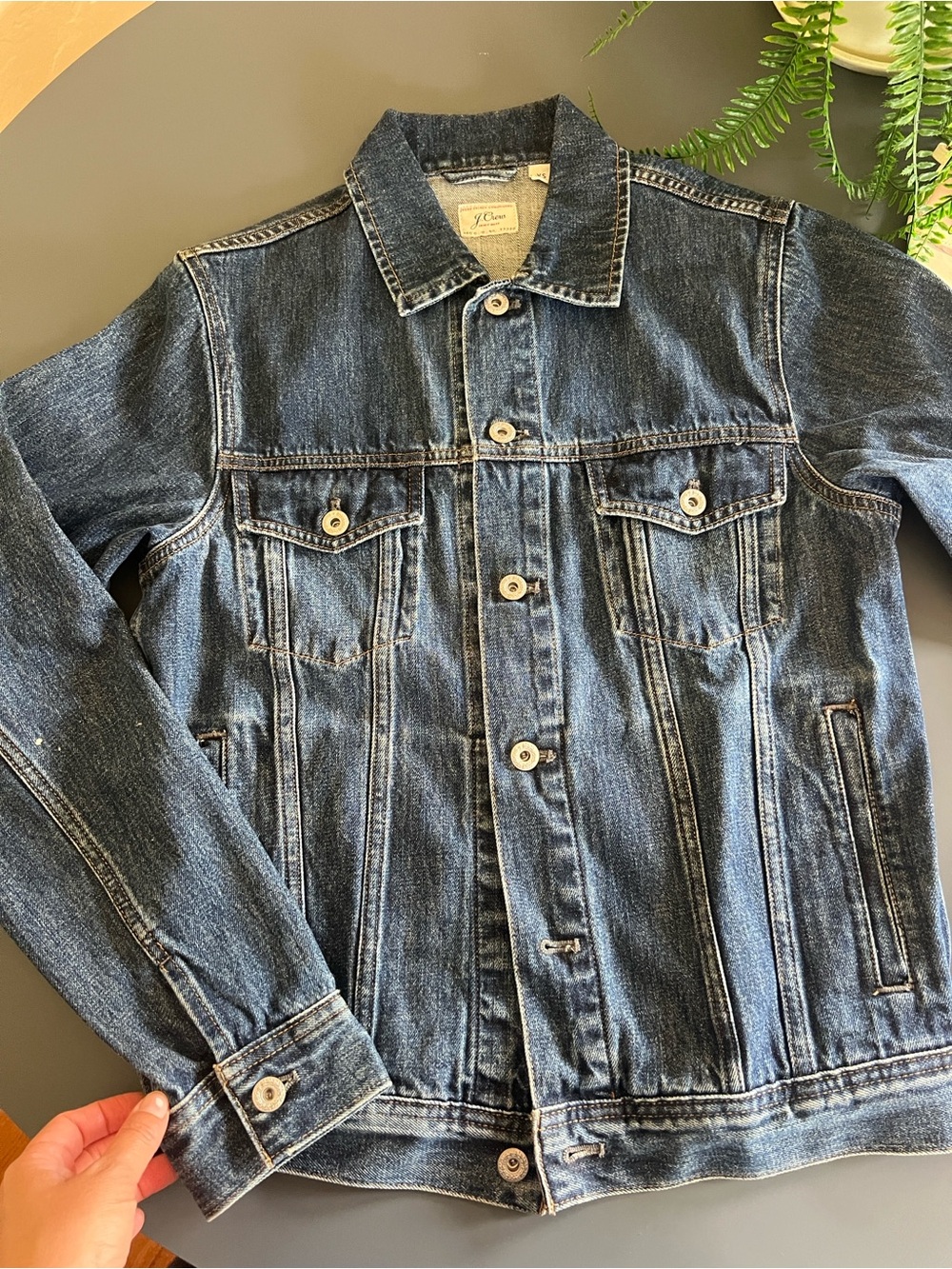 J. Crew Men's Dark Blue Denim Jacket